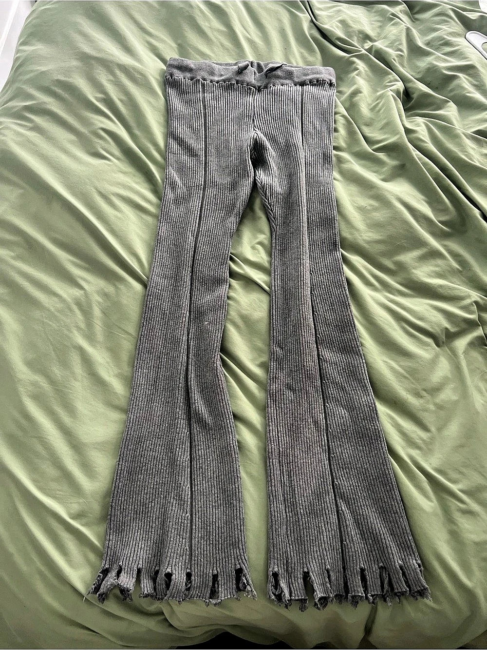 Gray Flare Pants